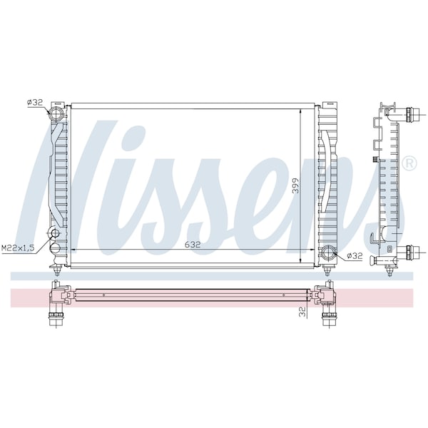 Nissen Nissens Radiator, 60497 60497 - main